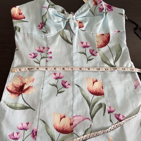Forever 21 Floral Tank Tie Front Tropical Romper - Picture 9 of 10